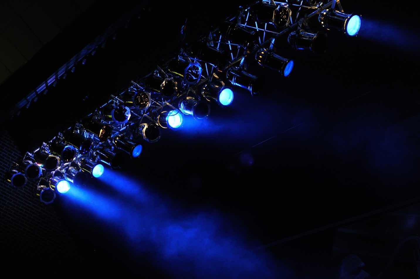 Lights up above the stage