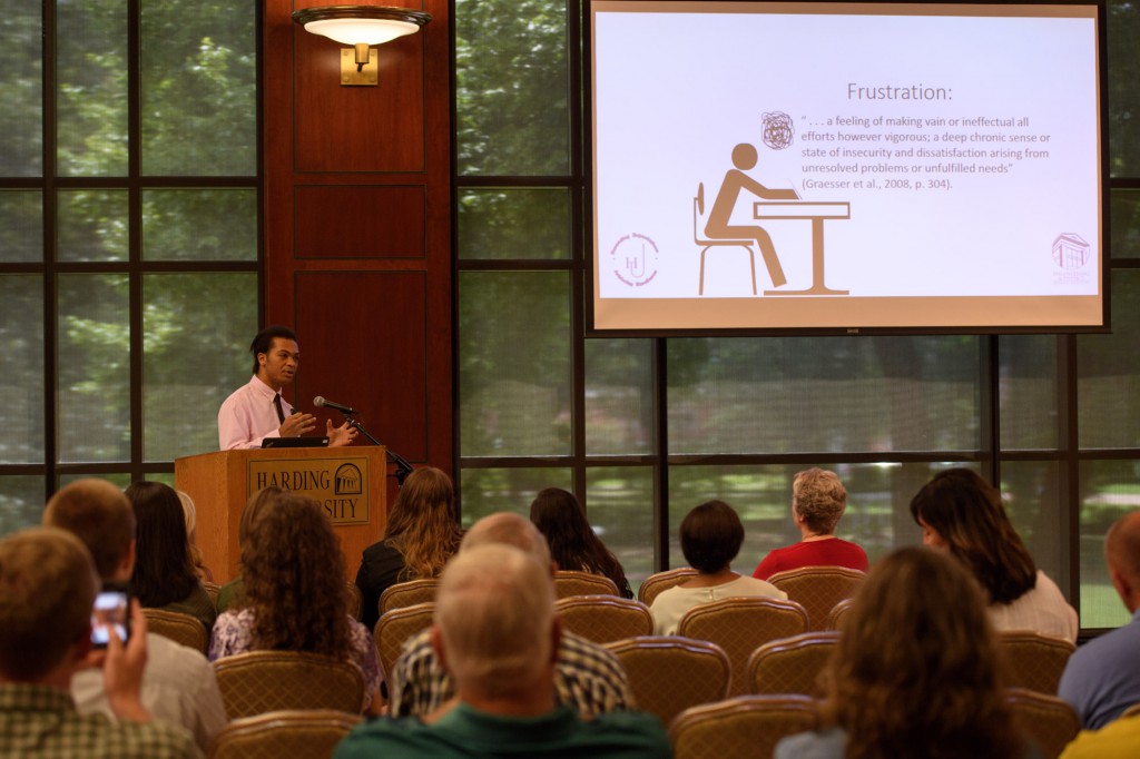 Speaker presenting to a group